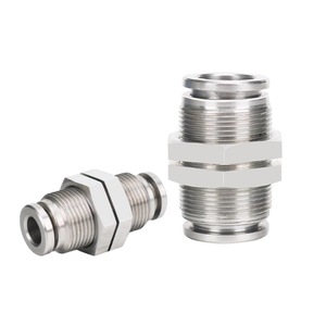 Baocn Stainless Steel <b>Quick</b> Coupler PZ PM PMK 4 6 8 10 12 14 Threaded Pneumatic <b>Connector</b> Locknut Type - Product Image 3