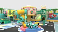 Equipo de Juego con Certificación CE, Materiales Ecológicos, Seguridad Infantil, Construcción Duradera, Área de Juegos Interior Comercial de Alto Tráfico