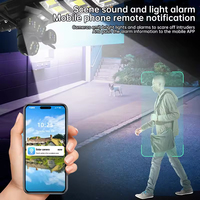 Lampadaire solaire LED avec caméra CCTV extérieure, vision nocturne, Wi-Fi, étanche, haute résolution