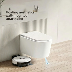Siège <span class=keywords><strong>de</strong></span> toilette intelligent automatique chauffant, WC intelligent mural monobloc <span class=keywords><strong>pour</strong></span> <span class=keywords><strong>salle</strong></span> <span class=keywords><strong>de</strong></span> <span class=keywords><strong>bain</strong></span> - Product Image 1