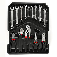 Ensemble d'outils de réparation automobile professionnel de 186 pièces, valise en aluminium, kits de clés à douille avec fer à souder dans un étui rigide