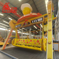 Manège Électrique pour Enfants Thème Canard Noyer, Mini Pendule, Équipement de Jeu, Construction Métal et Fibre de Verre, >500kg, Amusement Extérieur
