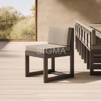 Ensemble de salle à manger pour meubles en fonte d'aluminium Ensemble de salle à manger d'extérieur Table et chaises de style moderne Mobilier d'extérieur Chaises de jardin