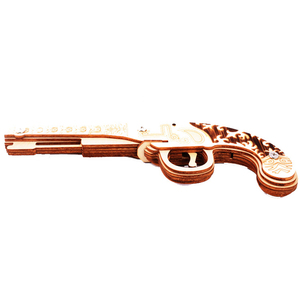 Vendita calda IIECREATE 3D in legno pistola Puzzle taglio Laser selciato giocattolo educativo per bambini di età 5-7 anni - Product Image 2