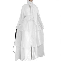 Dropshipping Abaya personnalisée Abayas musulmanes ouvertes Robe en mousseline Vêtements de prière pour femmes Abaya de luxe arabe musulmane