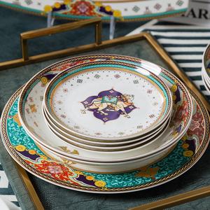 Assiettes à dîner en porcelaine de luxe moderne, nouveau design, vaisselle en céramique pour hôtel, assiettes en gros pour restaurants, ensemble de vaisselle - Product Image 3