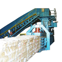 Déchiqueteuse de papier usagé de qualité automatique Presse à balles horizontale Presse à balles de coton Équipement pour ferraille Boîtes de conserve Compacteur à ordures Ceinture