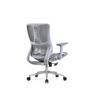 Chaise de bureau/gaming ergonomique moderne avec appui-tête 2D réglable, dossier en maille, base pivotante en aluminium, inclinable, confortable et durable