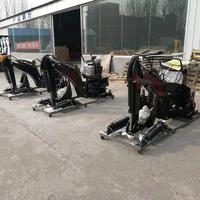 Mini Traktor-Anbaubagger Kleiner Traktor-Heckbagger mit Anbaugeräten