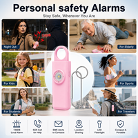 Alarma de Seguridad Personal para Mujeres de 130db con Linterna LED Recargable, Alarma de Autodefensa con Llavero