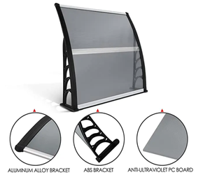 Fenster markisen halter aus Aluminium legierung für den Außenbereich mit manueller Bedienung Balkon tür halterung für Markisen mit Fenster ebnen - Product Image 3