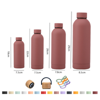 Bouteille d'eau de gymnastique de haute qualité de 500ml avec paille, flacon de sport en acier inoxydable, conception de vide à double paroi pour les sports de plein air