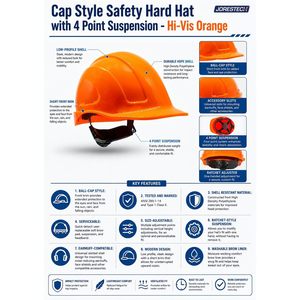 Casco de Seguridad Tipo 1 Frigg, Estilo Gorra, HDPE/ABS, Suspensión de 4 Puntos con Trinquete, Color Verde Lima, Alta Visibilidad, Talla Única - Product Image 4