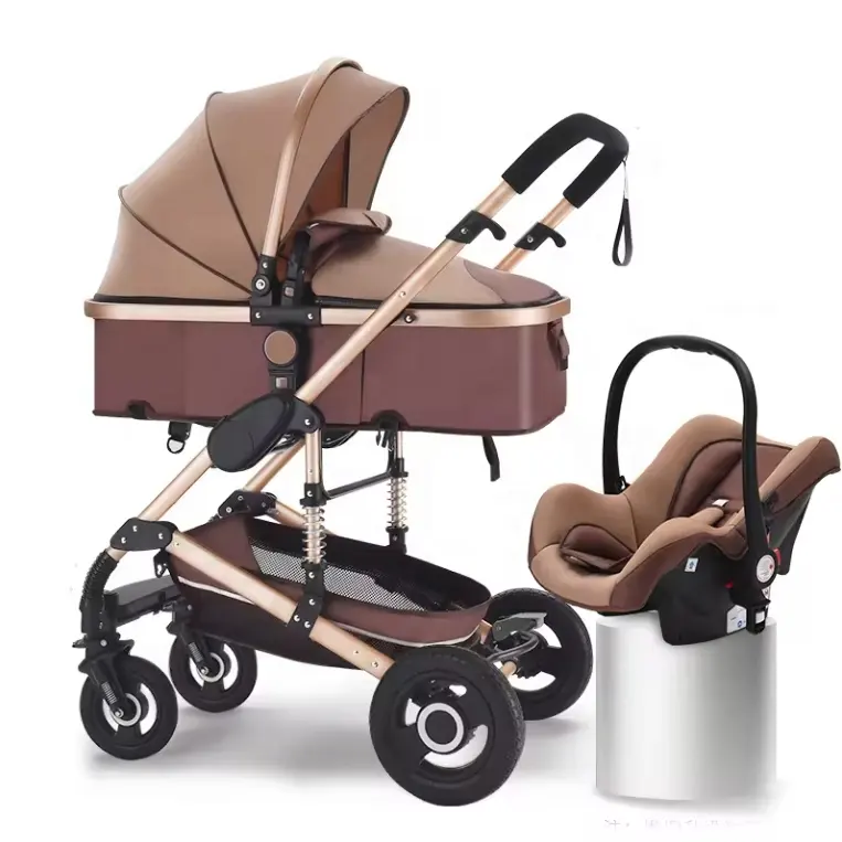 Factory wholesale high view stroller 3 in 1 stroller travel with baby artifacts