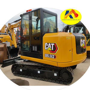 Excavadora sobre orugas CAT305.5E2 de bajo consumo de combustible con caja de cambios y bomba Cola estándar y pluma lateral para una alta eficiencia - Product Image 1