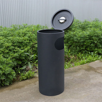 Poubelle extérieure en métal poubelle extérieure écologique poubelle extérieure jardin poubelle de recyclage patio poubelle à cendres commerciale en acier