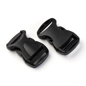 Side Release Plastic Buckle 25mm Inner Diameter Durable For Bags <b>Backpack</b> <b>Strap</b> Adjustable Black Solid Color - Product Image 2
