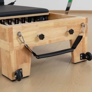 Lettino <span class=keywords><strong>Reformer</strong></span> <span class=keywords><strong>Pilates</strong></span> Professionale in Legno di Quercia, Regolabile, Portatile e Durevole, Ideale per Palestre e Studi - Product Image 5