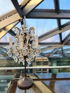Rococo Luxury American <strong>Industrial</strong> LED Crystal Decorative <strong>Table</strong> <strong>Lamp</strong> AC Powered Simple Design for Wedding Decor Restoration AC - Product Image 4
