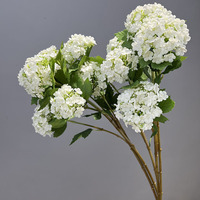 Bouquet décoratif d'hortensias artificiels pour la décoration de bureau, de jardin et de la maison, fleurs artificielles en plastique, plantes artificielles