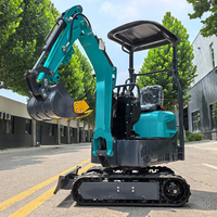 Mini-excavatrice compacte fiable avec moteur Euro5 de 1 à 1,8 tonne, commande hydraulique, en stock, directement de l'usine EPA CE
