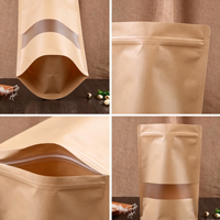 Bolsa de Papel Kraft con Cierre Zip, Ventana y Sellado Térmico para Envasado de Alimentos, Personalizable