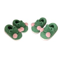 Tissu doux Grenouille animale Pantoufles en peluche Vente en gros Grenouille animale d'intérieur Pantoufles en peluche Personnaliser Grenouille animale Pantoufles en peluche