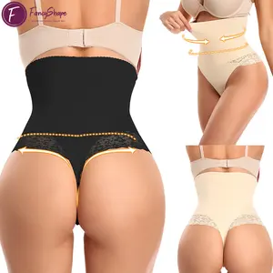 Tanga ultrafina de encaje de alta compresión de talla grande para mujer, moldeador de cuerpo para mujer, ropa moldeadora sin costuras, Tanga