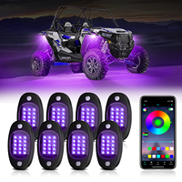Kit de Luces LED RGB para Autos, Control por Aplicación, Resistentes al Agua IP68, Iluminación Neón para Camionetas, SUV, ATV, UTV, Todoterreno, Chasis