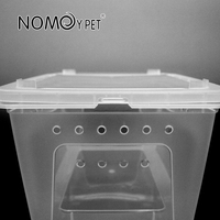 Nonomoy − boîte d'élevage pour animaux domestiques, 26x17.5x11.5cm, en plastique, blanc et noir, pour reptile, grenouille, serpent, lièvre et araignée, H4, meilleure vente
