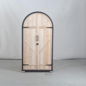Abri de jardin en bois naturel avec portes doubles et étagères, toit imperméable, armoire de rangement extérieure <span class=keywords><strong>pour</strong></span> jardin, patio, pelouse, meubles de jardin - Product Image 2
