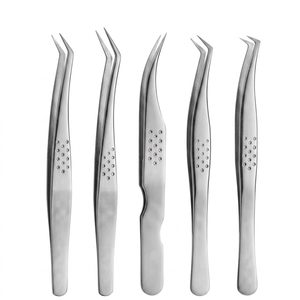 Pince à épiler TEEJAY de luxe en acier inoxydable vert, pointe ultra-fine pour extensions de cils 3D/6D - Product Image 2
