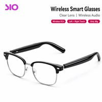Lunettes audio intelligentes légères 37,3g 5.4, contrôle tactile, chargement USB magnétique, fonction IA en temps réel, lunettes à porter au quotidien