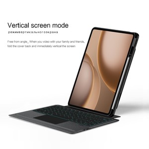 Étui magnétique en cuir pour tablette avec clavier sans fil détachable, pavé tactile et fente pour OPPO <span class=keywords><strong>Pad</strong></span> 5 Pro et OnePlus <span class=keywords><strong>Pad</strong></span> 4 - Product Image 3