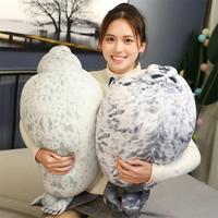 Nouvelle Coussin de Canapé en Peluche Créatif en Forme de Phoque d'Osaka - Rembourrage Doux en Polyester, Design Animal Marin Adorable, Thème Kaiyukan, 31cm-50cm, Unisexe
