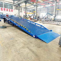 Rampe de chargement mobile hydraulique antidérapante en acier de 15 tonnes pour chariots élévateurs