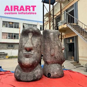 Modèle <span class=keywords><strong>de</strong></span> personnage gonflable géant à texture <span class=keywords><strong>de</strong></span> pierre pour l'affichage d'événements muséaux, statues <span class=keywords><strong>de</strong></span> tête d'île <span class=keywords><strong>de</strong></span> Pâques Moaï - Product Image 2
