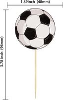24-teiliges Set Fußball-Themen Cupcake-Dekoration für Geburtstagsfeiern und Spielveranstaltungen, für Dessertläden