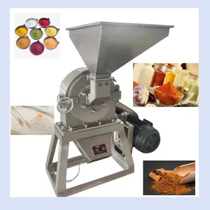 Pulverizer gandum basah komersial mesin penggiling tepung makanan kering dan basah elektrik 50 kg/jam untuk makanan