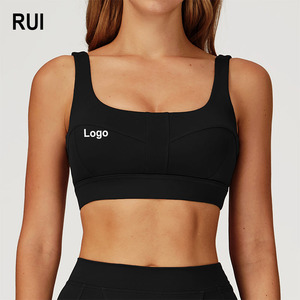 RUIQUWIN-Sujetador deportivo personalizado para mujer, sujetador a prueba de golpes, sexy, push, yoga y fitness al aire libre, Top para correr, logotipo frontal, sensación desnuda - Product Image 1