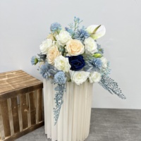 Hochwertiger Lila Künstlicher Blumenball als Tischdekoration für Hochzeiten, 60cm Eleganter Lila Seidenrosenstrauß für Event-Layout