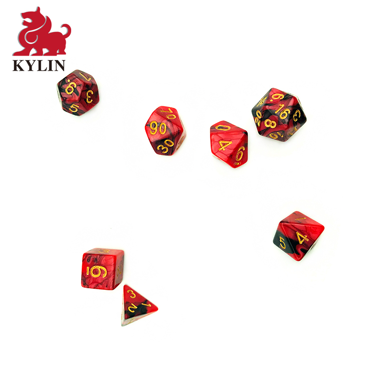 Personnalisé Imprimé Dés Polyédriques Dés de Jeu En Plastique, Dés Polyédriques pour Donjons et Dragons jeu de société
