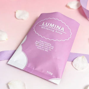 Sachet cosmétique personnalisé à scellage arrière, échantillon de savon 110g, pochette vide avec impression de logo - Product Image 3