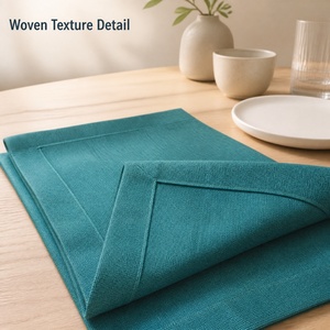 Serviettes en lin 100% brodées carrées, couleurs personnalisables, décoration de table à domicile, faites à la main, lavables en machine, style européen - Product Image 2