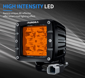 Projecteur LED <span class=keywords><strong>Cube</strong></span> Ambré Étanche IP69K 2 Pouces pour Voiture Tout-Terrain <span class=keywords><strong>4x4</strong></span> et Moto - Product Image 2