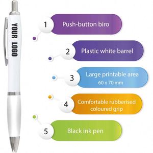 Wholesale Black Ink Custom Ballpoint Pen with LOGO Business Advertising <b>Gift</b> Pen Custom logo Plastic Ballpoint Pen - Product Image 4