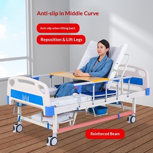 Cama de enfermería multifuncional de media curva para cuidado en el hogar con funciones de giro, elevación de piernas, soporte para infusión intravenosa móvil y asistencia para comidas. - Product Image 2