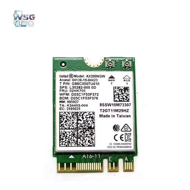 SZ-Wisbuild SZ-Wisbuild-001 Wi-Fi 6 AX200 Gig+ PCIe M.2 2230 DC Laptop WiFi Adapter for 5.2 Card Brand New 12-Month Warranty