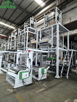 Machine à film plastique multicouche, machine à fabriquer des films en polyéthylène HDPE, machine à film soufflé par co-extrusion ABA à trois couches