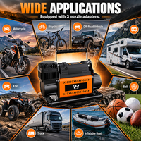 Compresseur d'air haute performance 12V avec affichage numérique, arrêt automatique, 500W, 150PSI, 200L/min, gonfleur de pneus pour voiture et SUV